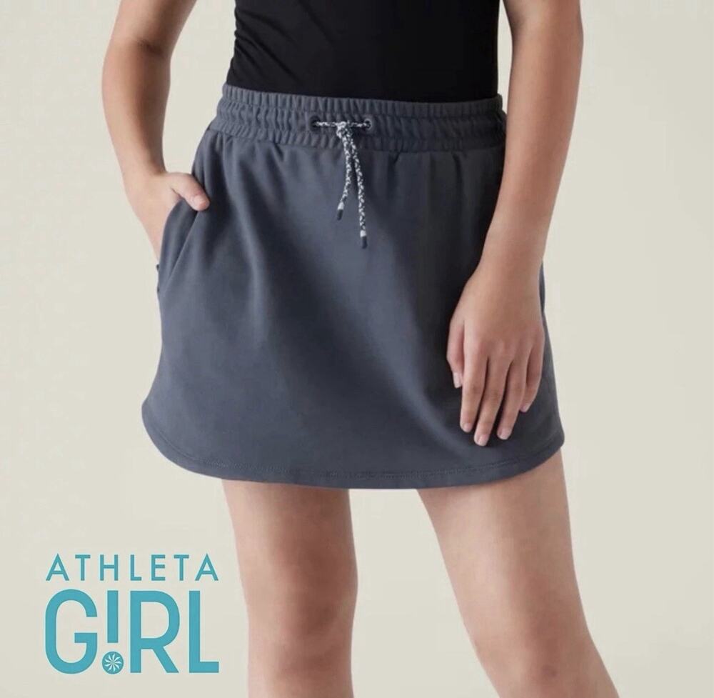 NWOT ATHLETA GIRL Retrochill Pull-On Skort Youth Girls XXL/16 Blue-Tennis Sporty